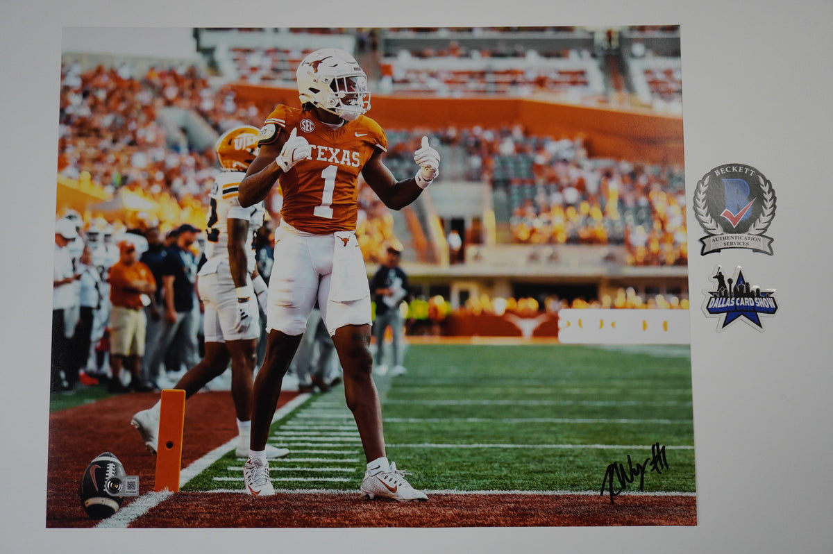 RYAN WINGO TEXAS LOGNHORNS SIGNED TD 16x20 PHOTO BAS