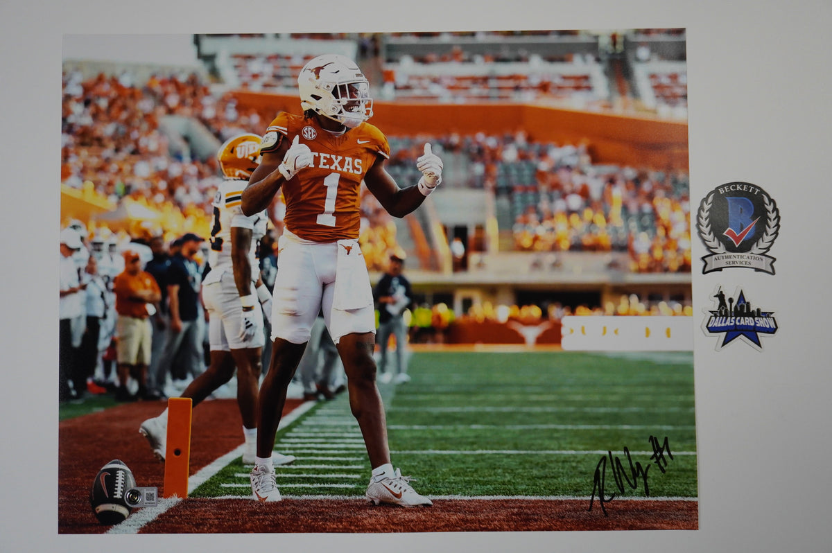 RYAN WINGO TEXAS LOGNHORNS SIGNED TD 16x20 PHOTO BAS