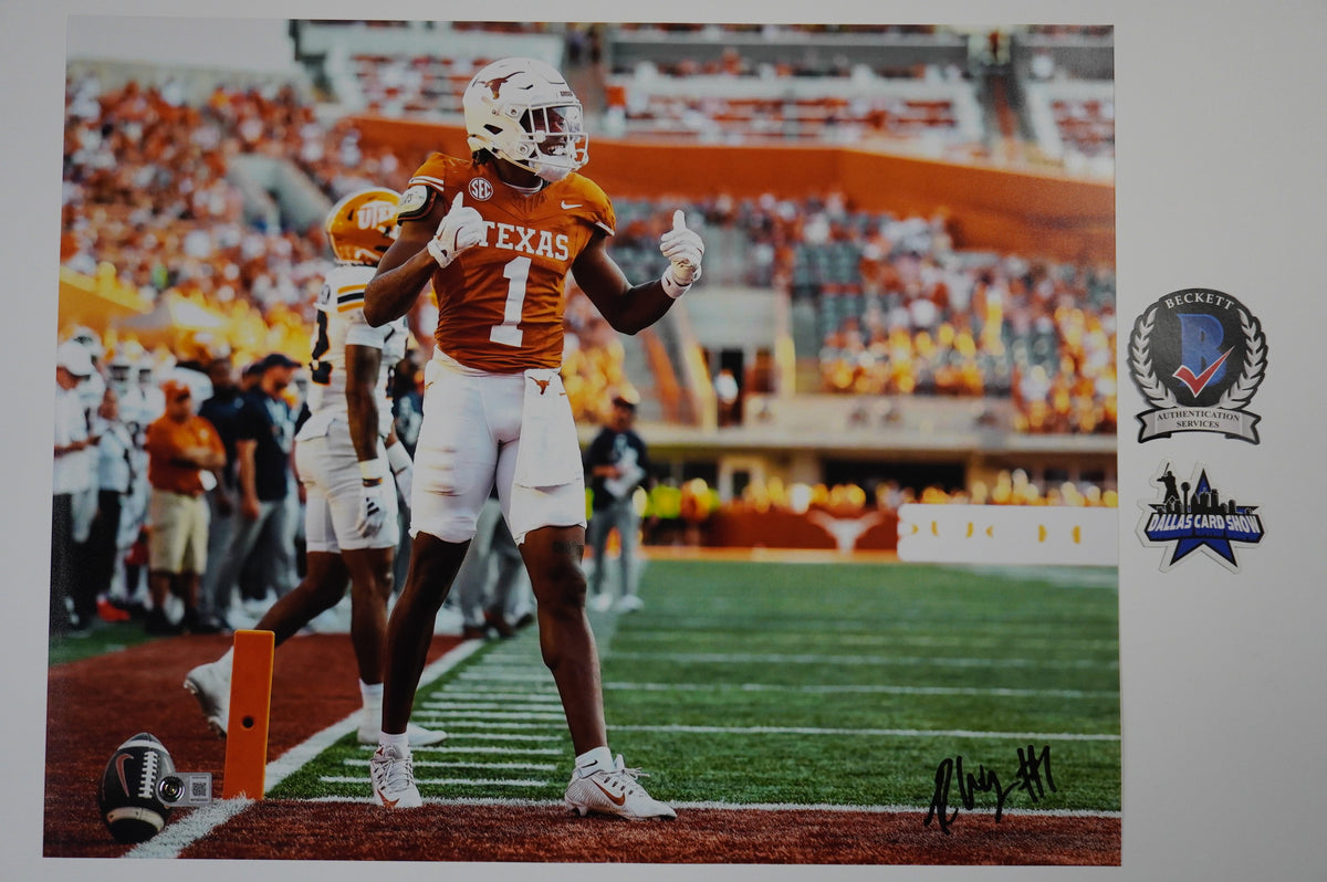 RYAN WINGO TEXAS LOGNHORNS SIGNED TD 16x20 PHOTO BAS