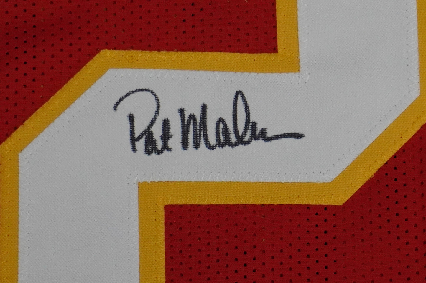 PAT PATRICK MAHOMES SR SIGNED JERSEY KC CHIEFS w/The Real Who'sYourDaddy BAS