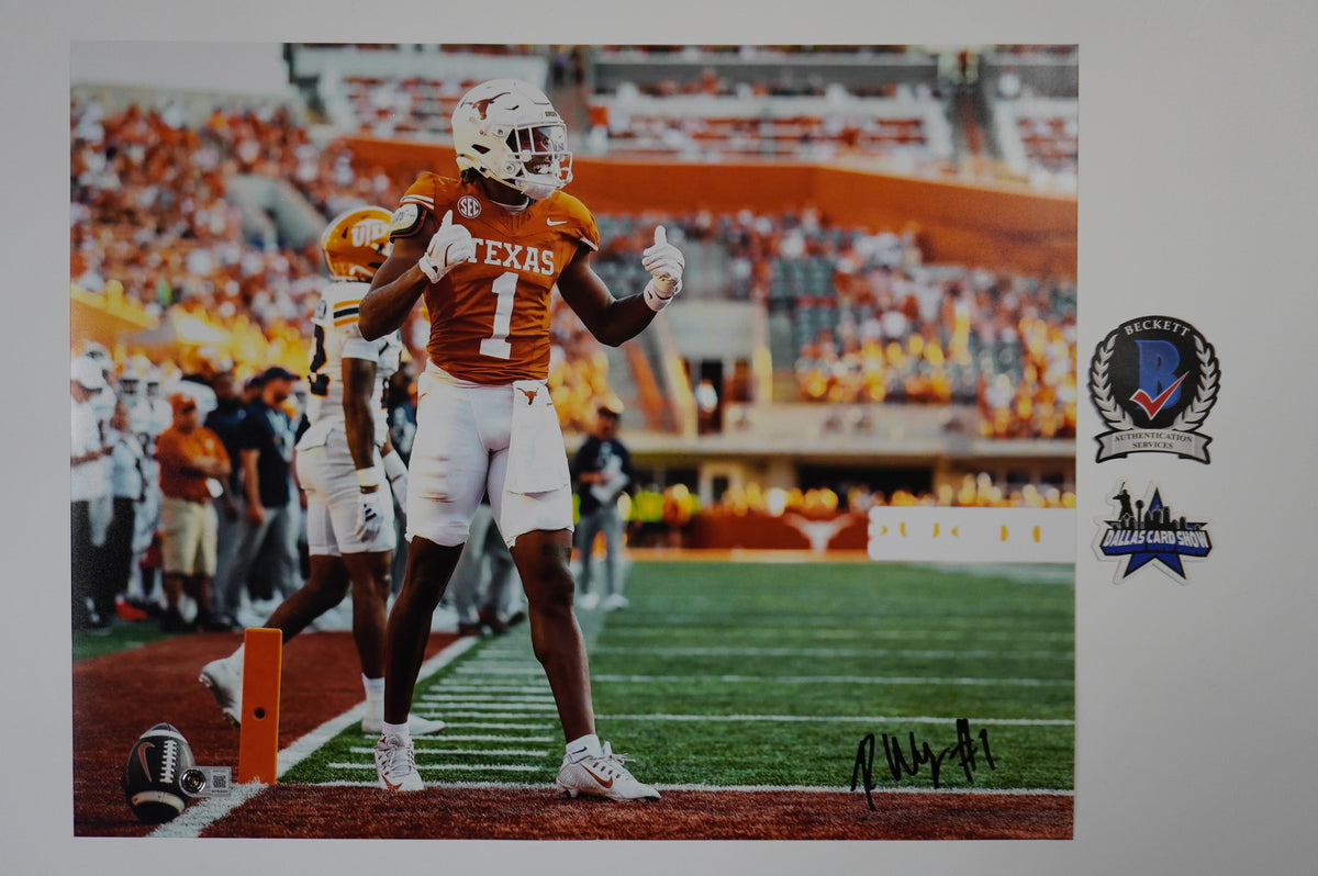 RYAN WINGO TEXAS LOGNHORNS SIGNED TD 16x20 PHOTO BAS