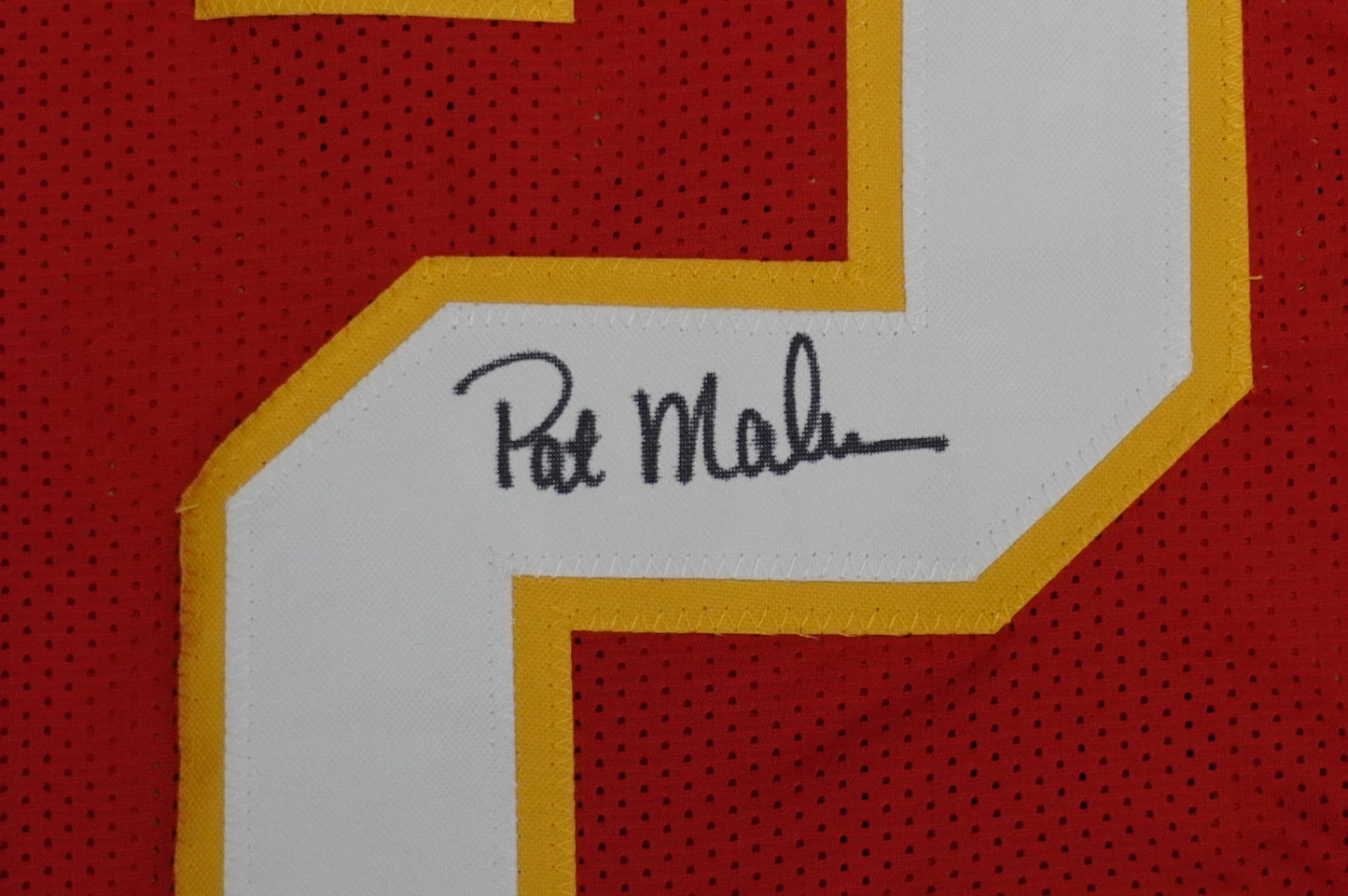 PAT PATRICK MAHOMES SR SIGNED JERSEY KC CHIEFS w/The Real Who'sYourDaddy BAS