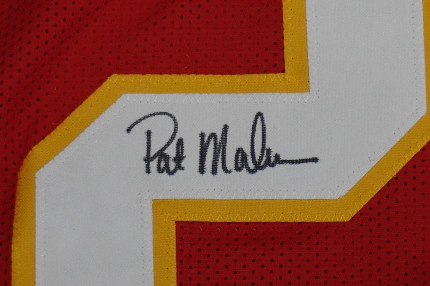 PAT PATRICK MAHOMES SR SIGNED JERSEY KC CHIEFS w/The OG Who'sYourDaddy BAS