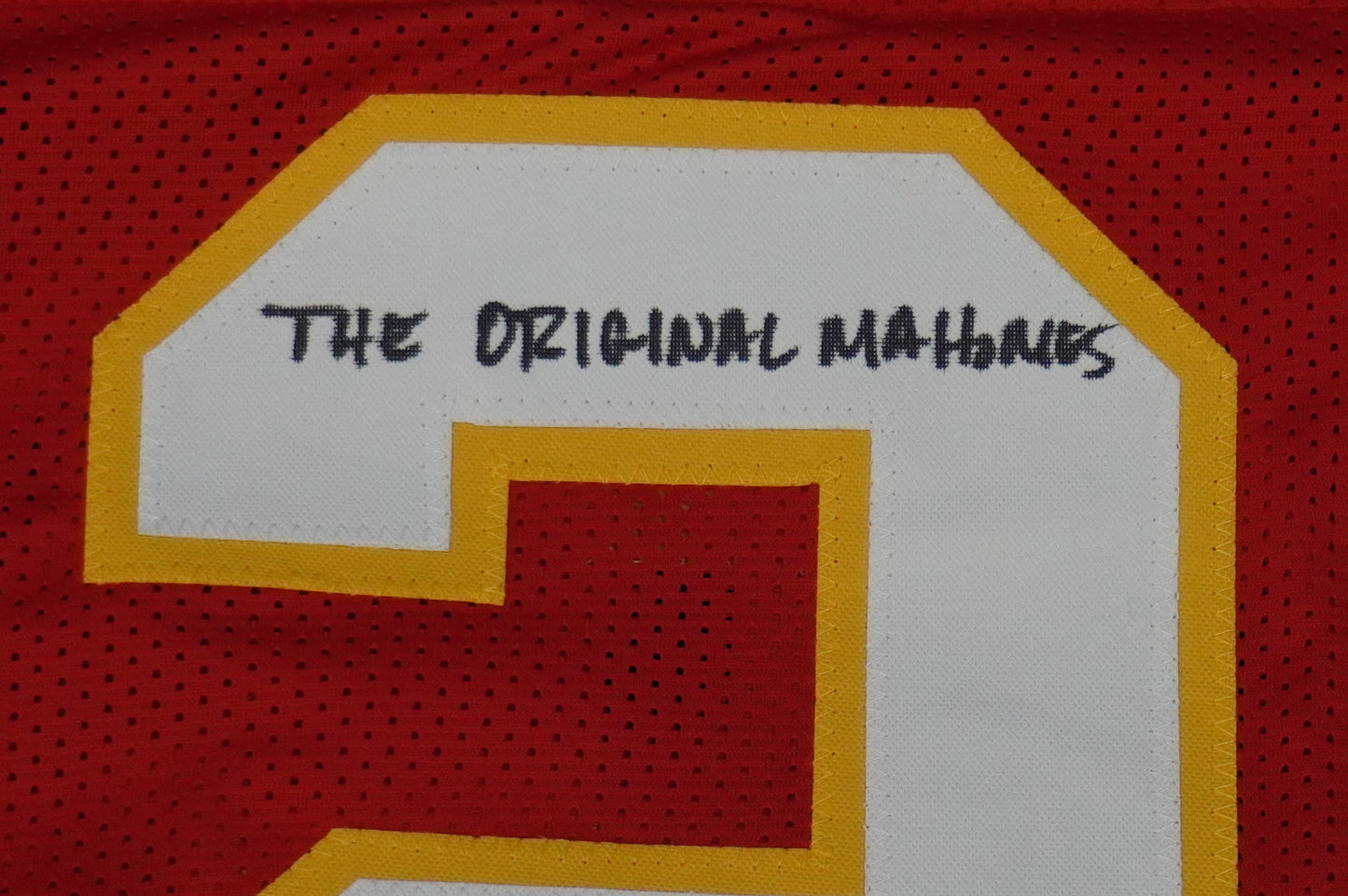 PAT PATRICK MAHOMES SR SIGNED JERSEY KC CHIEFS w/The OG Who'sYourDaddy BAS