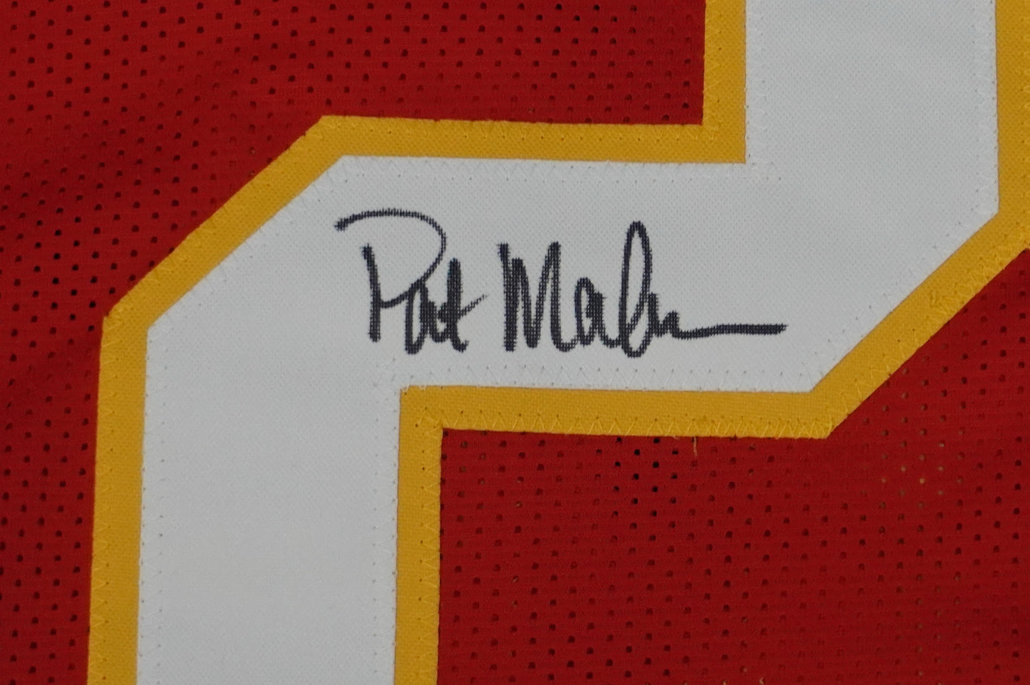 PAT PATRICK MAHOMES SR SIGNED JERSEY KC CHIEFS w/The OG Who'sYourDaddy BAS