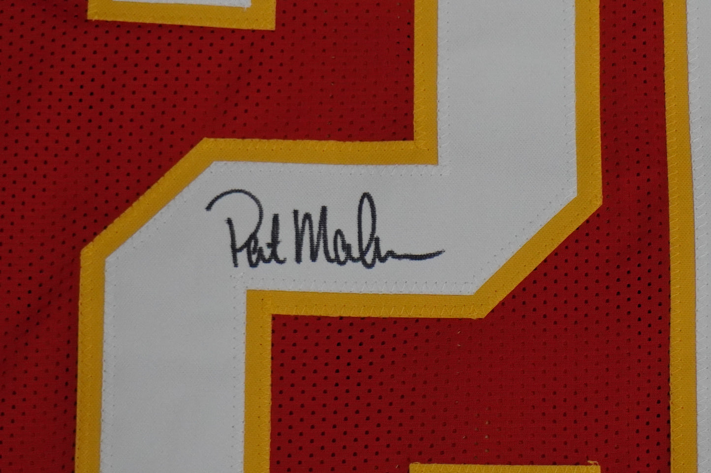 PAT PATRICK MAHOMES SR SIGNED JERSEY KC CHIEFS w/The OG Who'sYourDaddy BAS