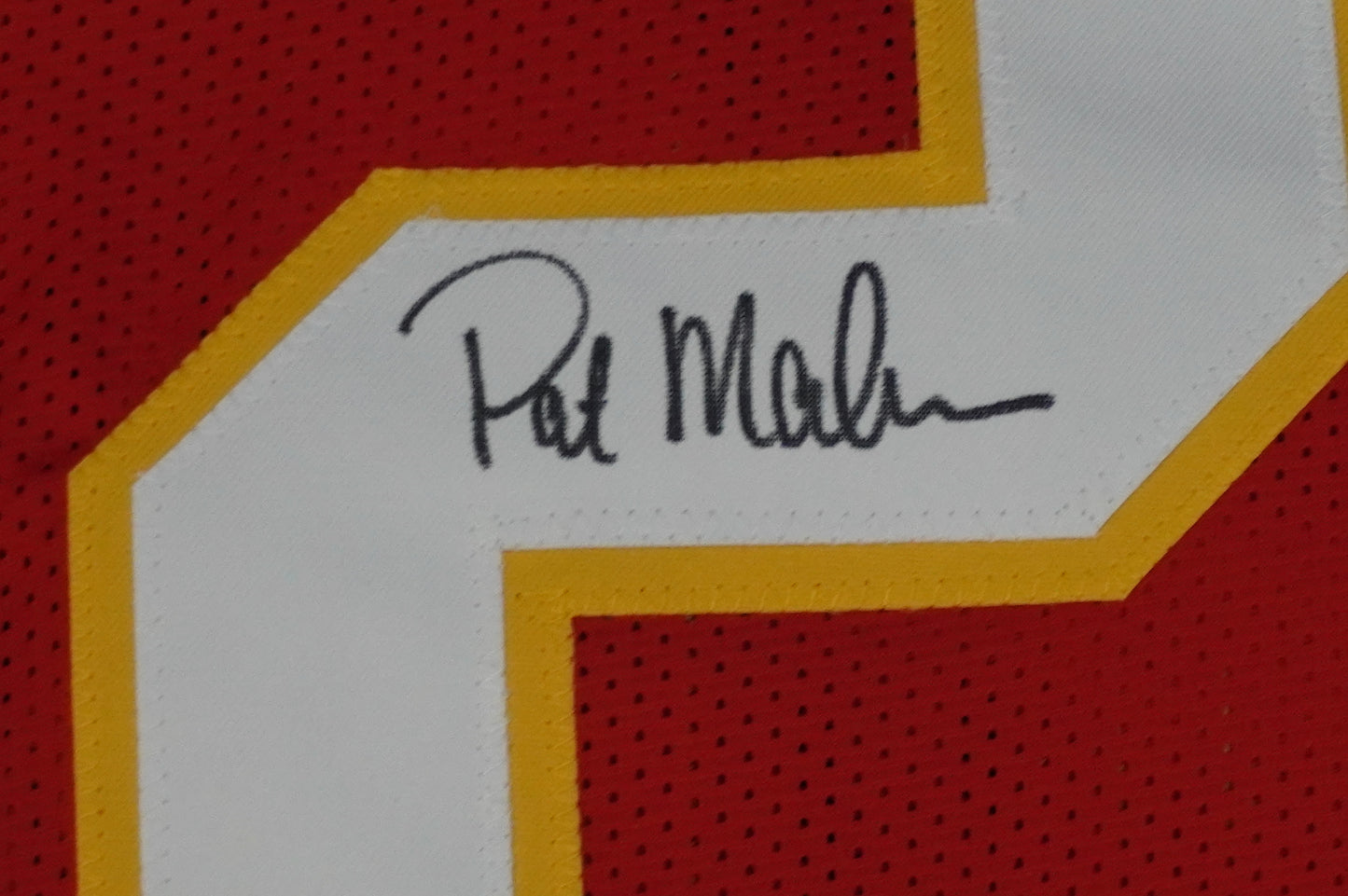 PAT PATRICK MAHOMES SR SIGNED JERSEY KC CHIEFS w/The Real Who'sYourDaddy BAS