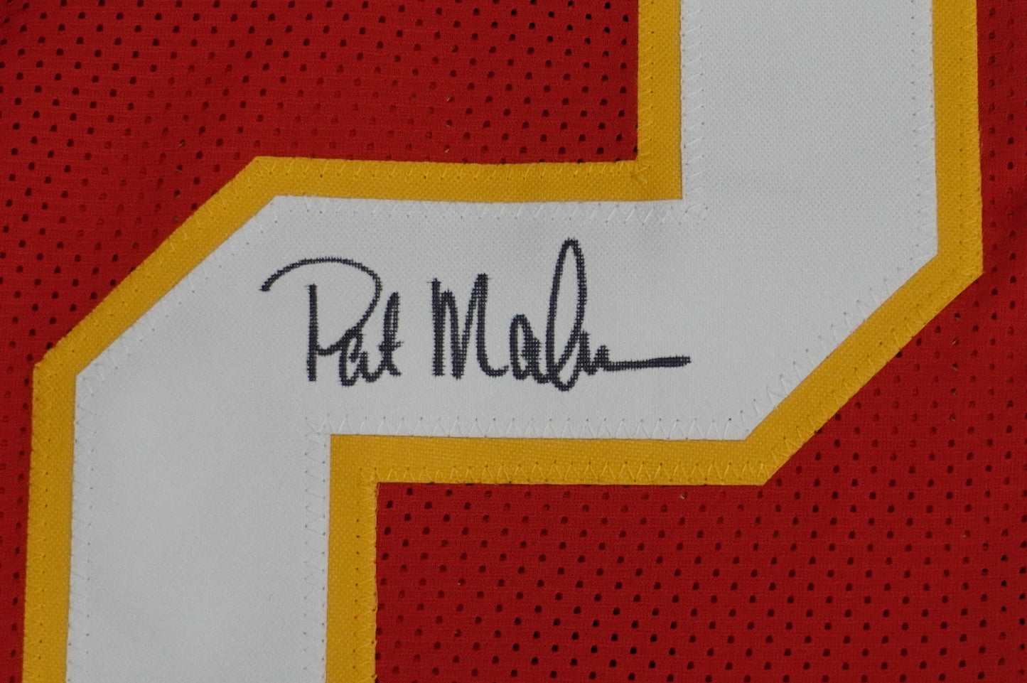 PAT PATRICK MAHOMES SR SIGNED JERSEY KC CHIEFS w/The Real Who'sYourDaddy BAS
