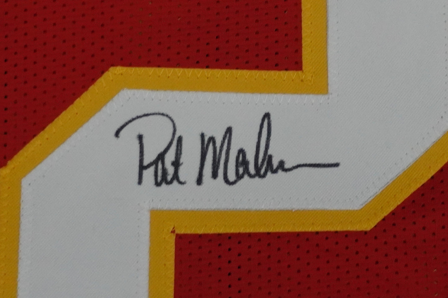 PAT PATRICK MAHOMES SR SIGNED JERSEY KC CHIEFS w/The OG Who'sYourDaddy BAS