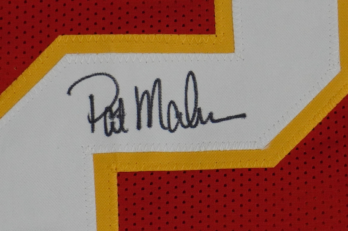PAT PATRICK MAHOMES SR SIGNED JERSEY KC CHIEFS w/The Real Who'sYourDaddy BAS