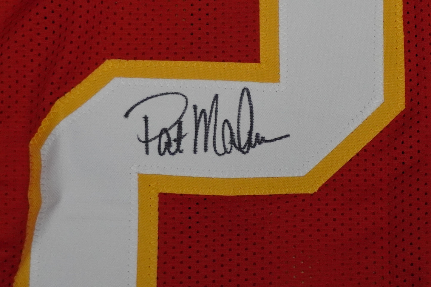 PAT PATRICK MAHOMES SR SIGNED JERSEY KC CHIEFS w/The Real Who'sYourDaddy BAS