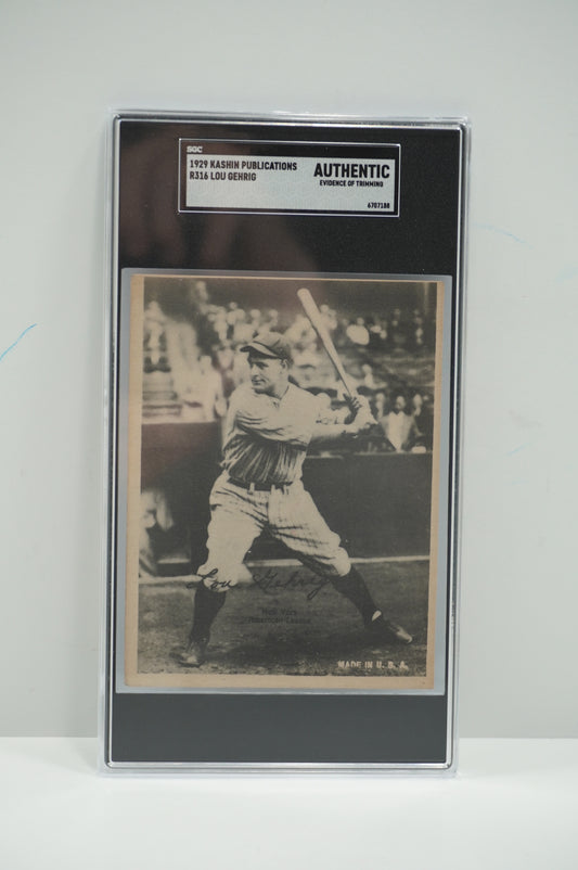 1929 Kashin Lou Gehrig SGC Authentic