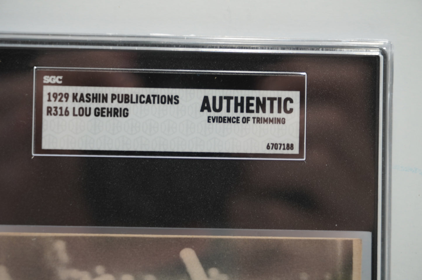 1929 Kashin Lou Gehrig SGC Authentic