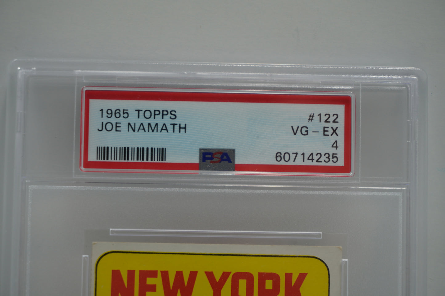 1965 Topps Joe Namath PSA 4