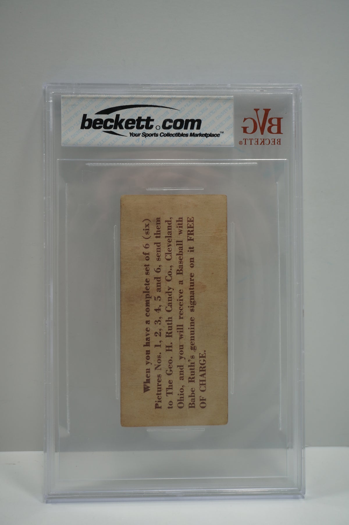 1928 Babe Ruth Candy – Dallas Card Show