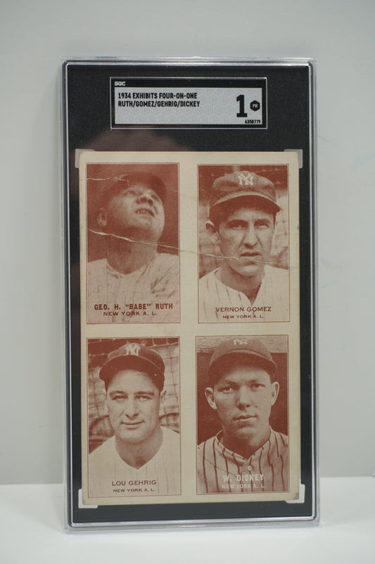 1934 Exhibits Four on One Ruth SGC 1