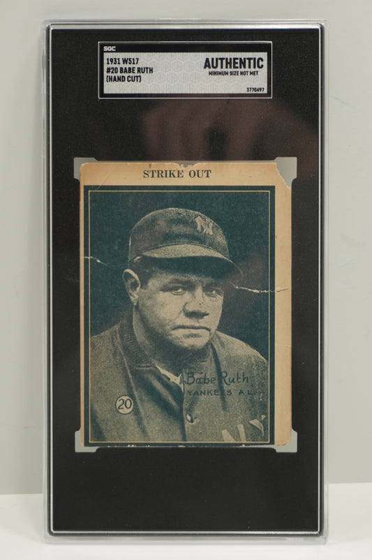 1931 W517 Babe Ruth SGC Authentic