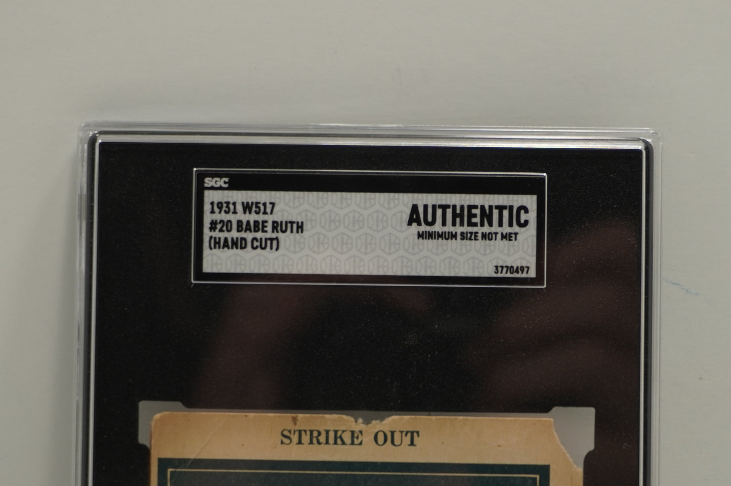1931 W517 Babe Ruth SGC Authentic