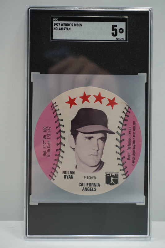 1977 Wendy's Discs Nolan Ryan SGC 5