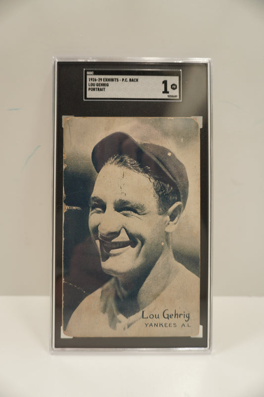 1926 Exhibits Lou Gehrig Portait SGC 1
