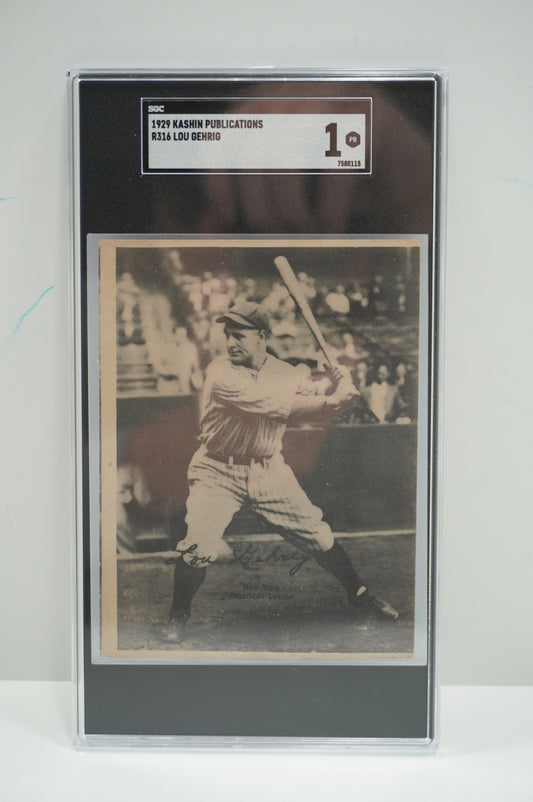 1929 Kashin Lou Gehrig SGC 1