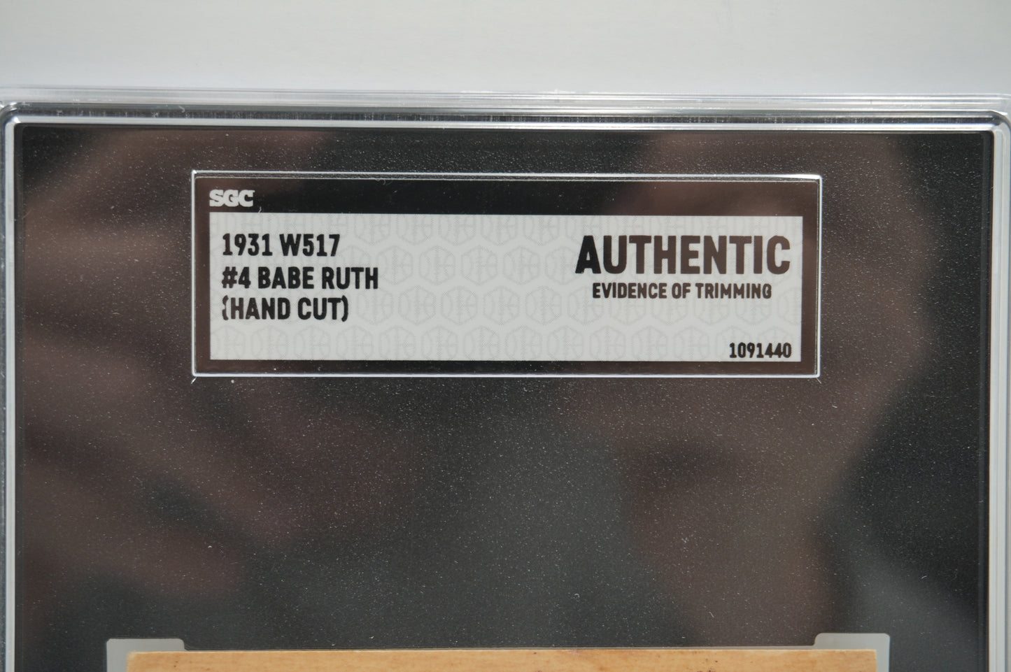 1931 W517 Babe Ruth SGC Authentic