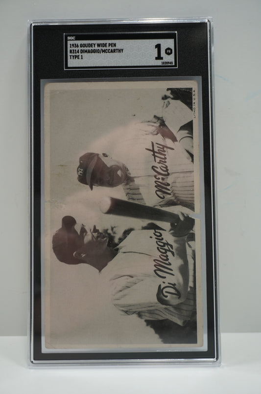 1936 Goudey Dimaggio/McCarthy Type 1 SGC 1