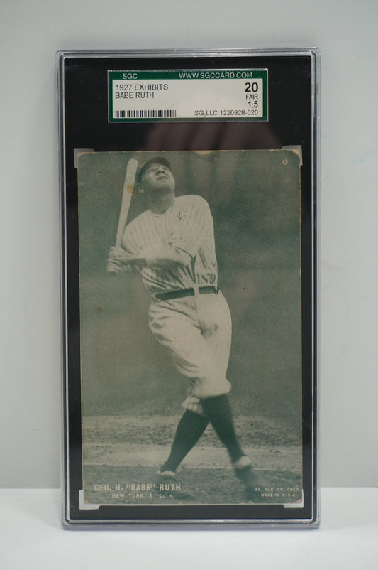 1927 Exhibits Babe Ruth SGC 1.5