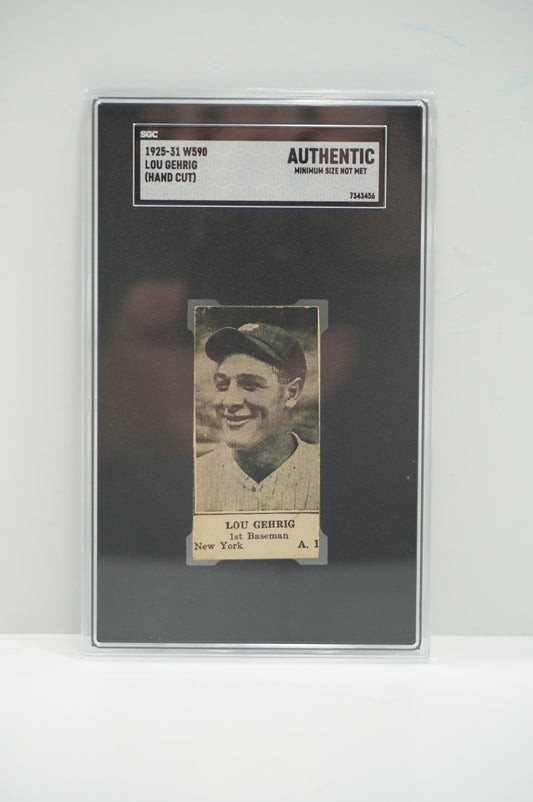 1925 W590 Lou Gehrig SGC Authentic