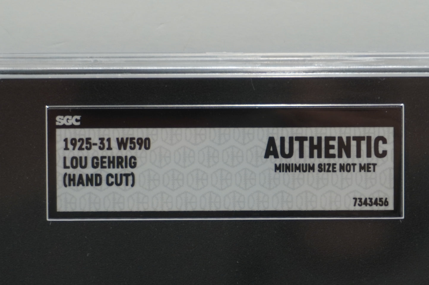 1925 W590 Lou Gehrig SGC Authentic