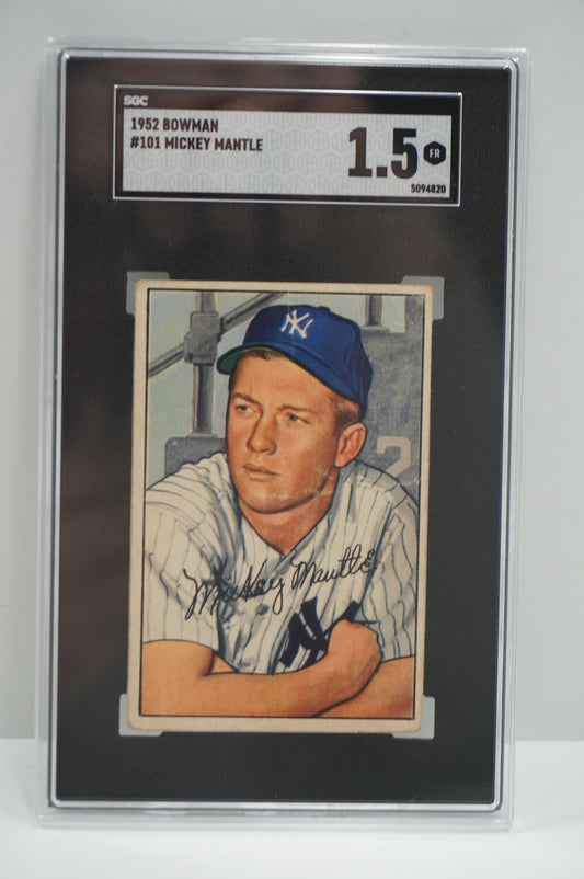 1952 Bowman Mickey Mantle SGC 1.5