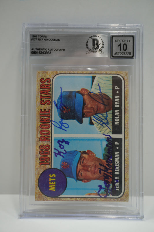 1968 Topps Nolan Ryan BGS 10 Auto