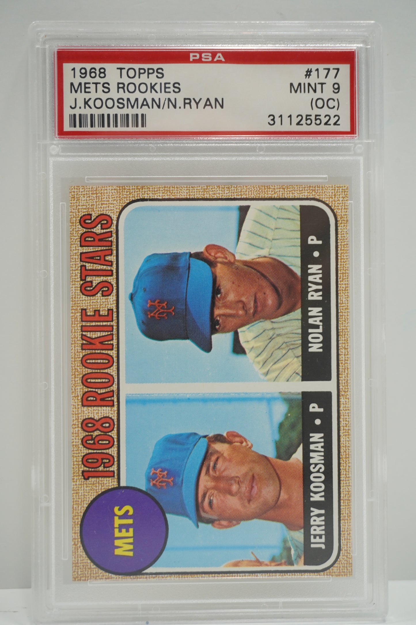 1968 Mets Rookies Ryan PSA 9 OC