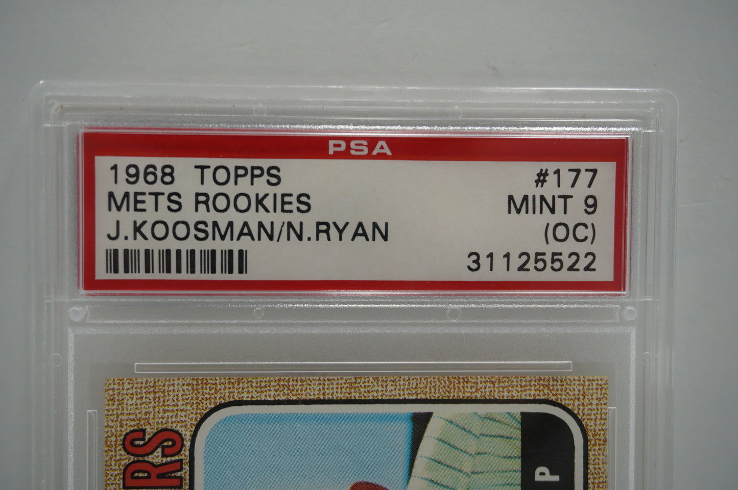 1968 Mets Rookies Ryan PSA 9 OC
