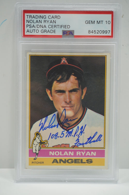 Nolan Ryan Trading Card PSA 10 Auto