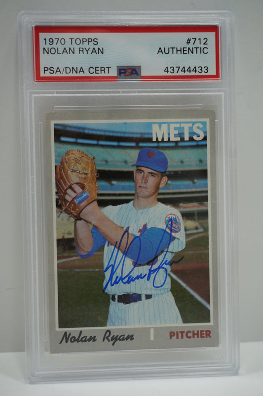 1970 topps Nolan Ryan PSA Auto