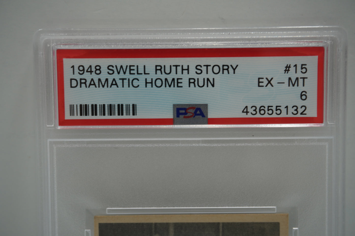 1948 SWELL BABE RUTH STORY Dramatic Home Run #15 PSA 6 NEW YORK YANKEES