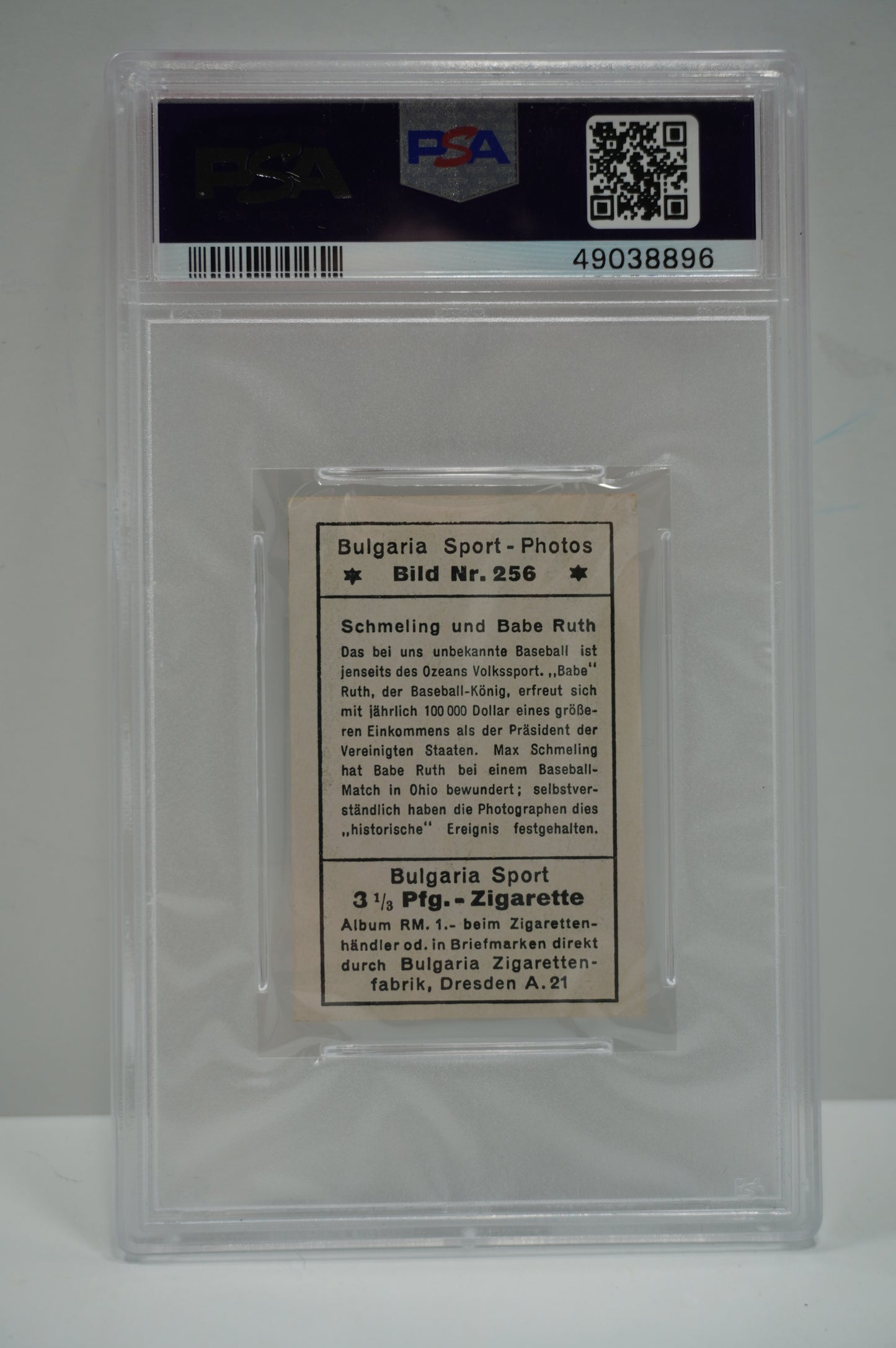 1932 BULGARIA Babe Ruth Max Schmeling BOXING YANKEES SPORT PHOTOS #256 PSA 6.5