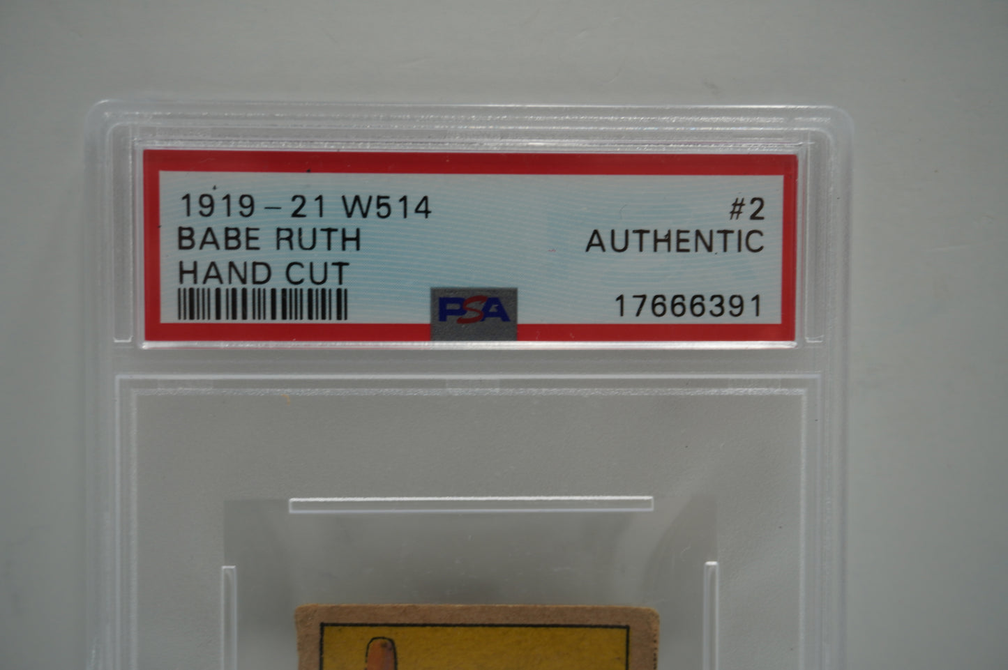 1919-21 W514 BABE RUTH PSA Authentic #2 HAND CUT NEW YORK YANKEES RED SOX