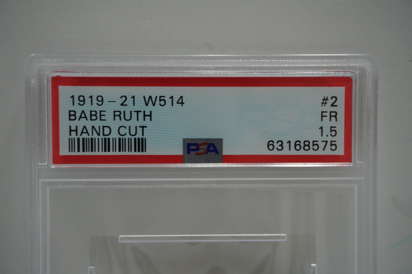 1919-21 W514 BABE RUTH PSA 1.5 #2 HAND CUT NEW YORK YANKEES RED SOX
