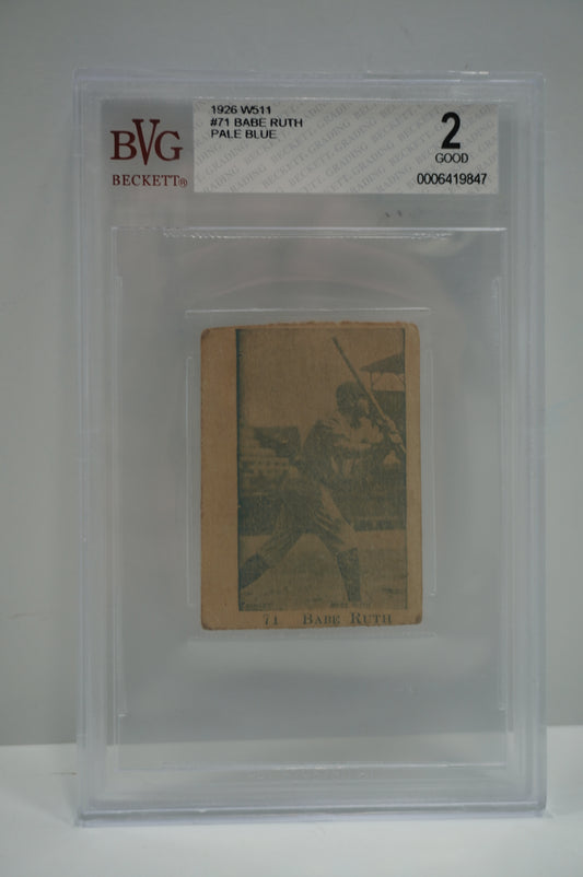 1926 W511 Babe Ruth Pale Blue BVG 2