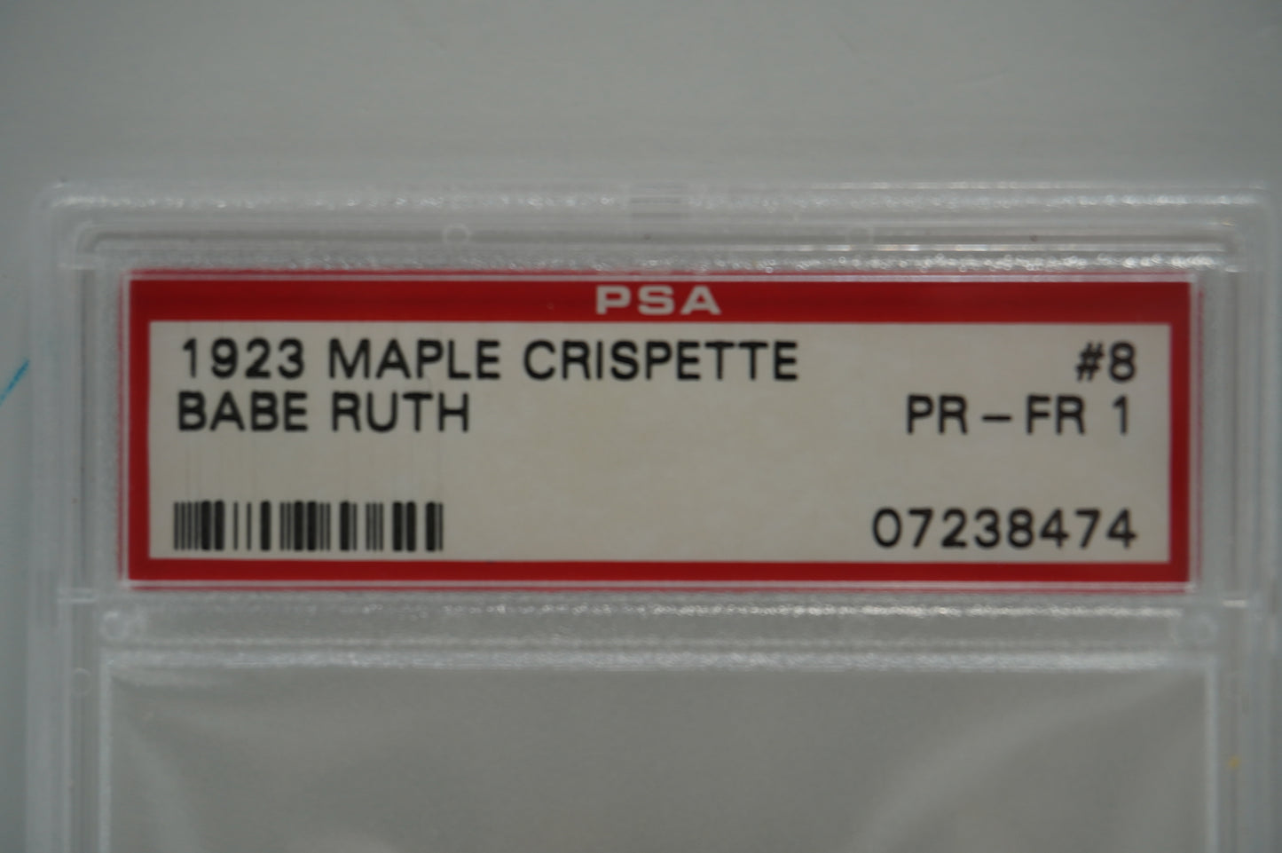 1923 MAPLE CRISPETTE Babe Ruth #8 PSA 1 NEW YORK YANKEES