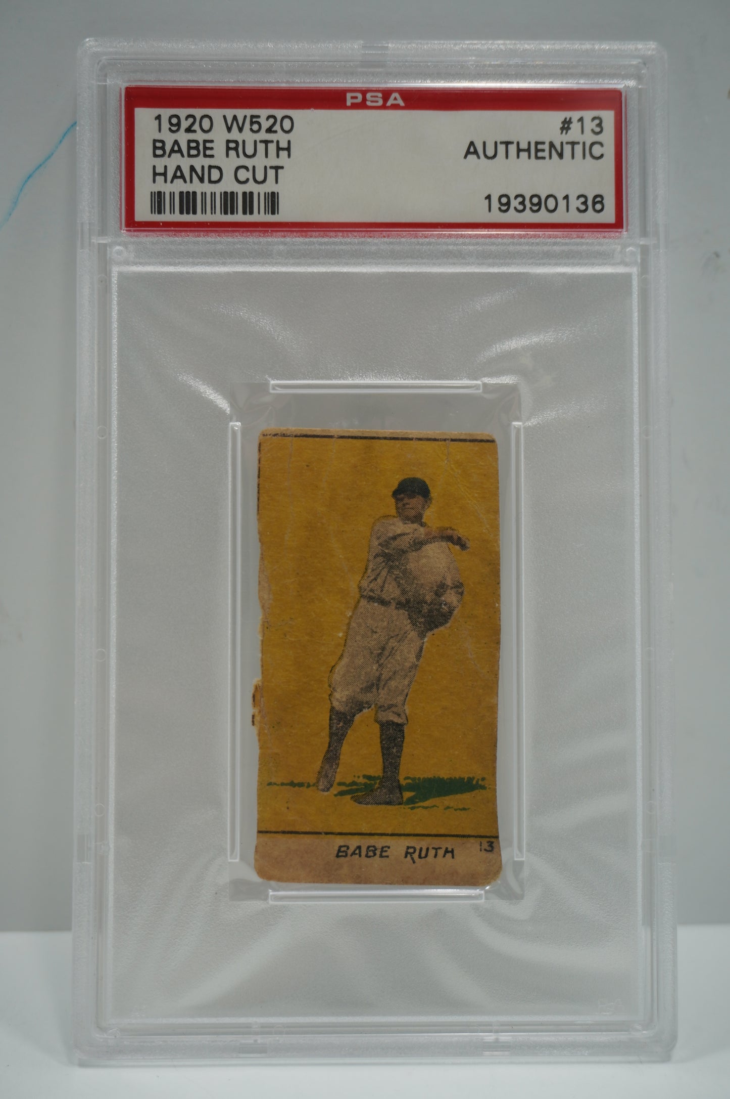 1920 W520 Babe Ruth PSA AUTHENTIC HAND CUT #13 NEW YORK NY YANKEES