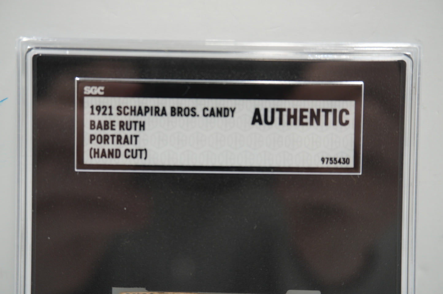 1921 SCHAPIRA Babe Ruth PORTRAIT HAND CUT SGC Authentic NEW YORK NY YANKEES