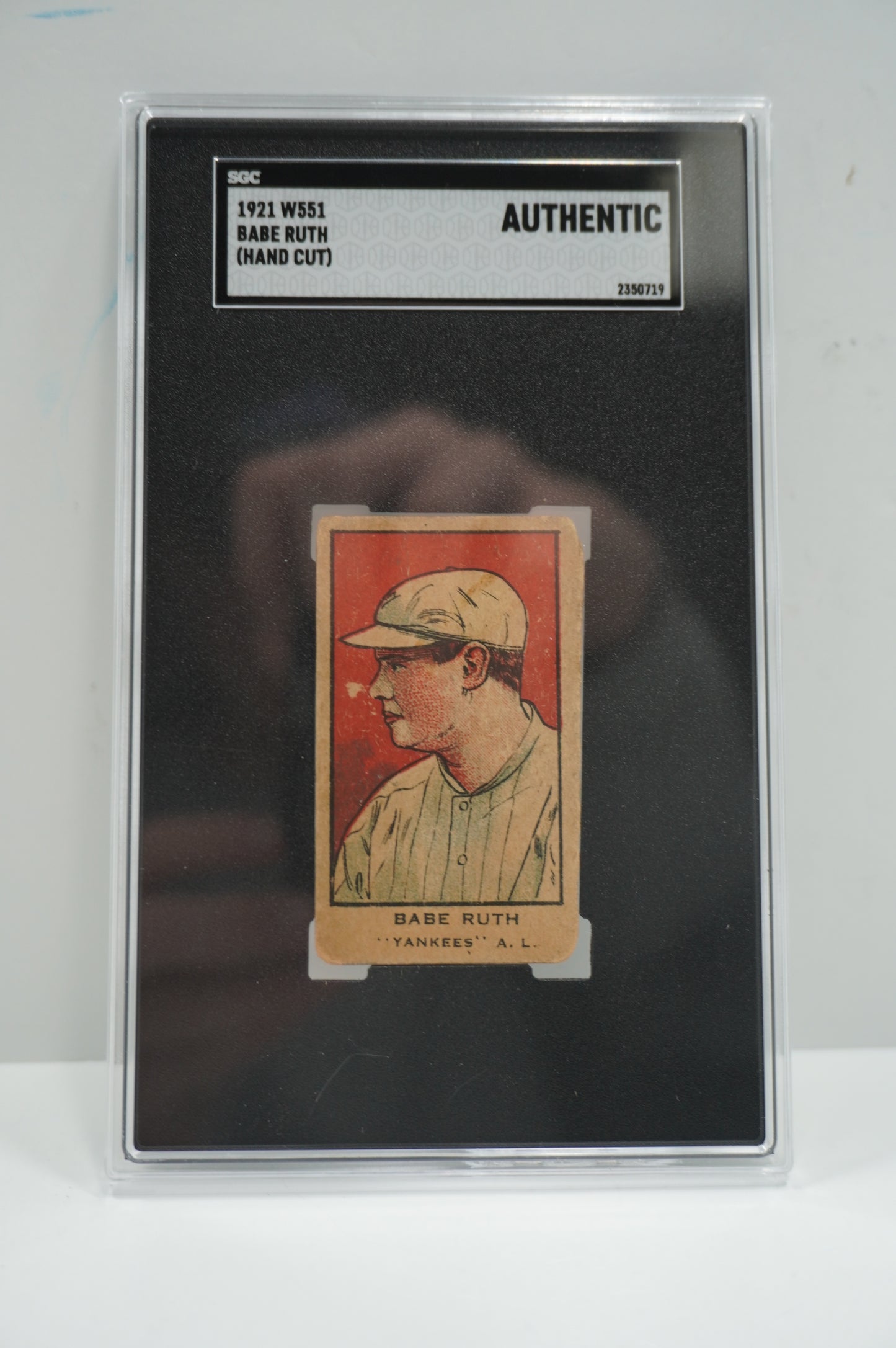 1921 W551 Babe Ruth HAND CUT SGC Authentic NEW YORK NY YANKEES