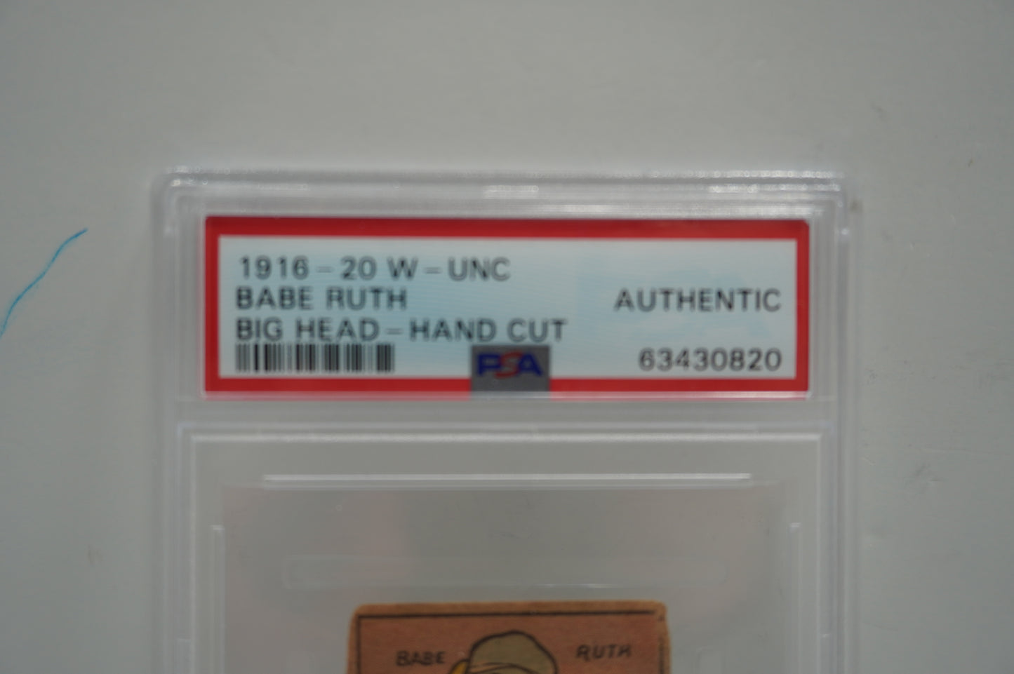 1916 Babe Ruth Big head PSA Authentic