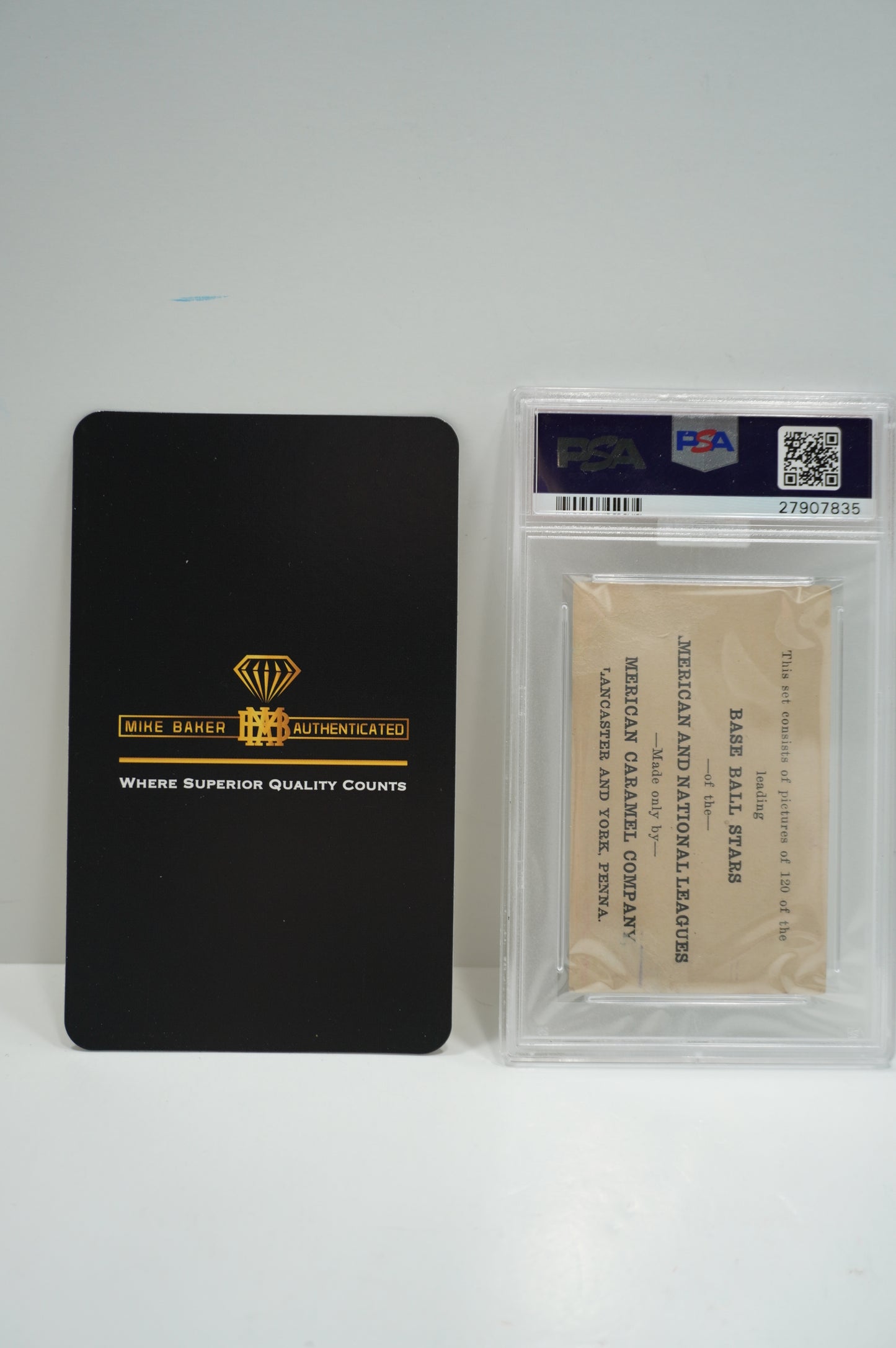 1922 E121 AMERICAN CARAMEL Babe Ruth HOLDING BALL PSA 1 MIKE BAKER GOLD DIAM