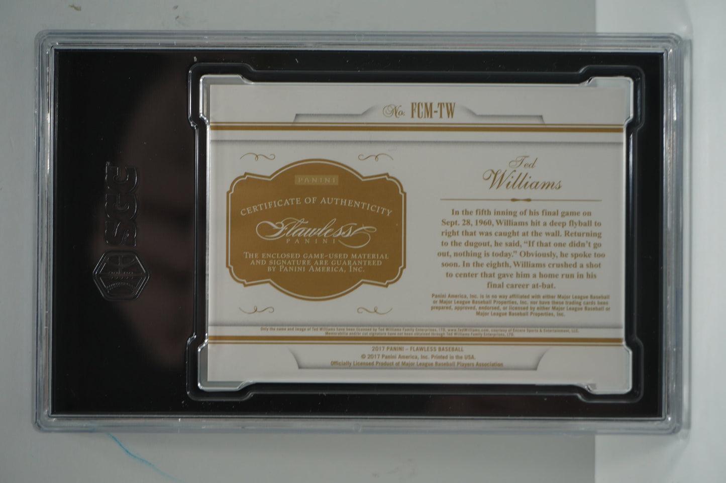 2017 Flawless Ted Williams Cut Auto SGC 9.5