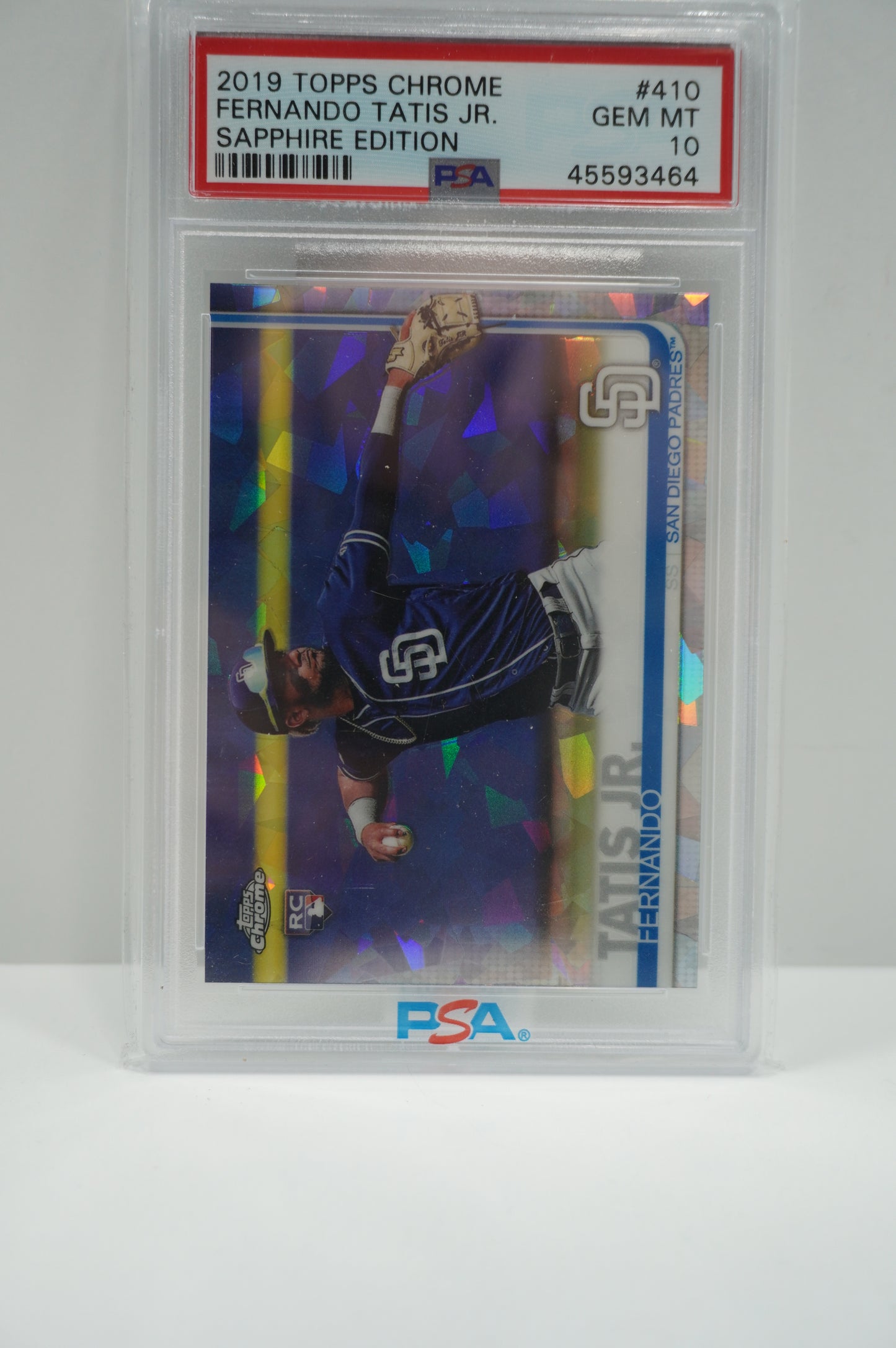 2019 Topps Chrome Fernando Tatis Sapphire PSA 10