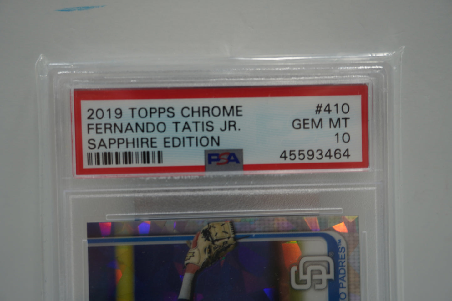 2019 Topps Chrome Fernando Tatis Sapphire PSA 10